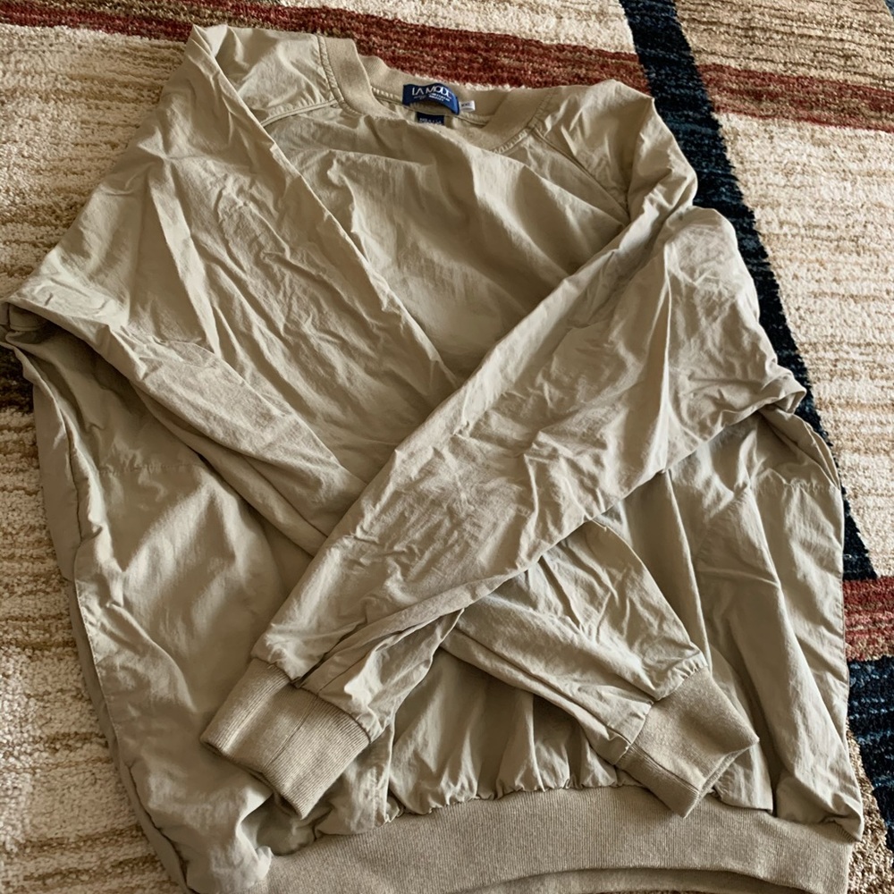 Beige active sportswear crewneck